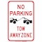 Brady No Parking Sign, 18"H, 12"W, Aluminum, 103743 103743 - alternate 1